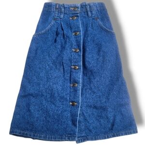Vintage Lee Denim Button Fly Skirt